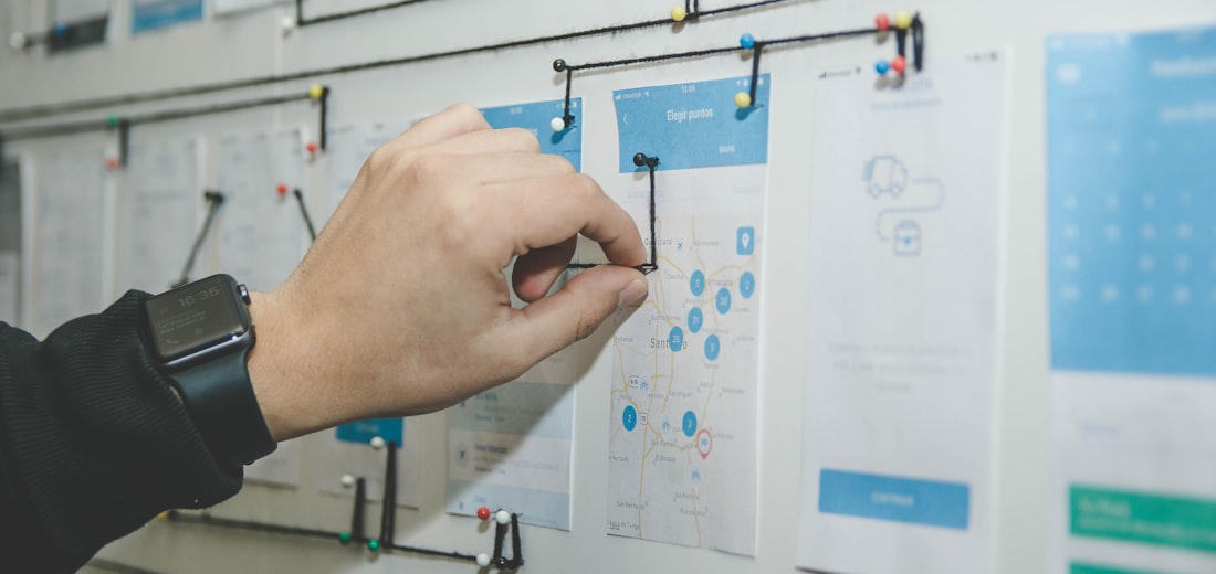 Developer testing a responsive site build across different screen sizes