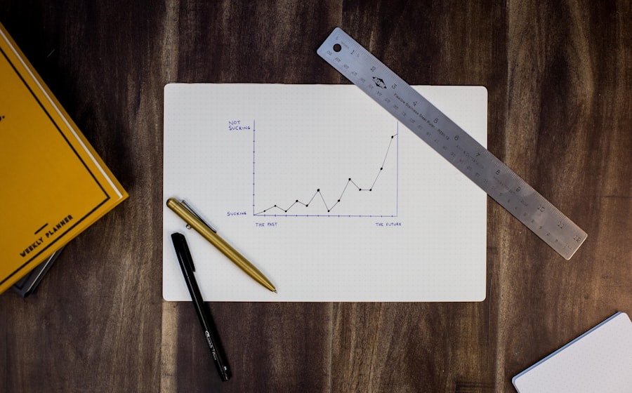 Analyst comparing marketing performance figures across two screens